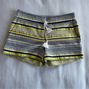 LOFT Women's The Riviera Short Woven Stripes Jacquard Pattern Size 2
